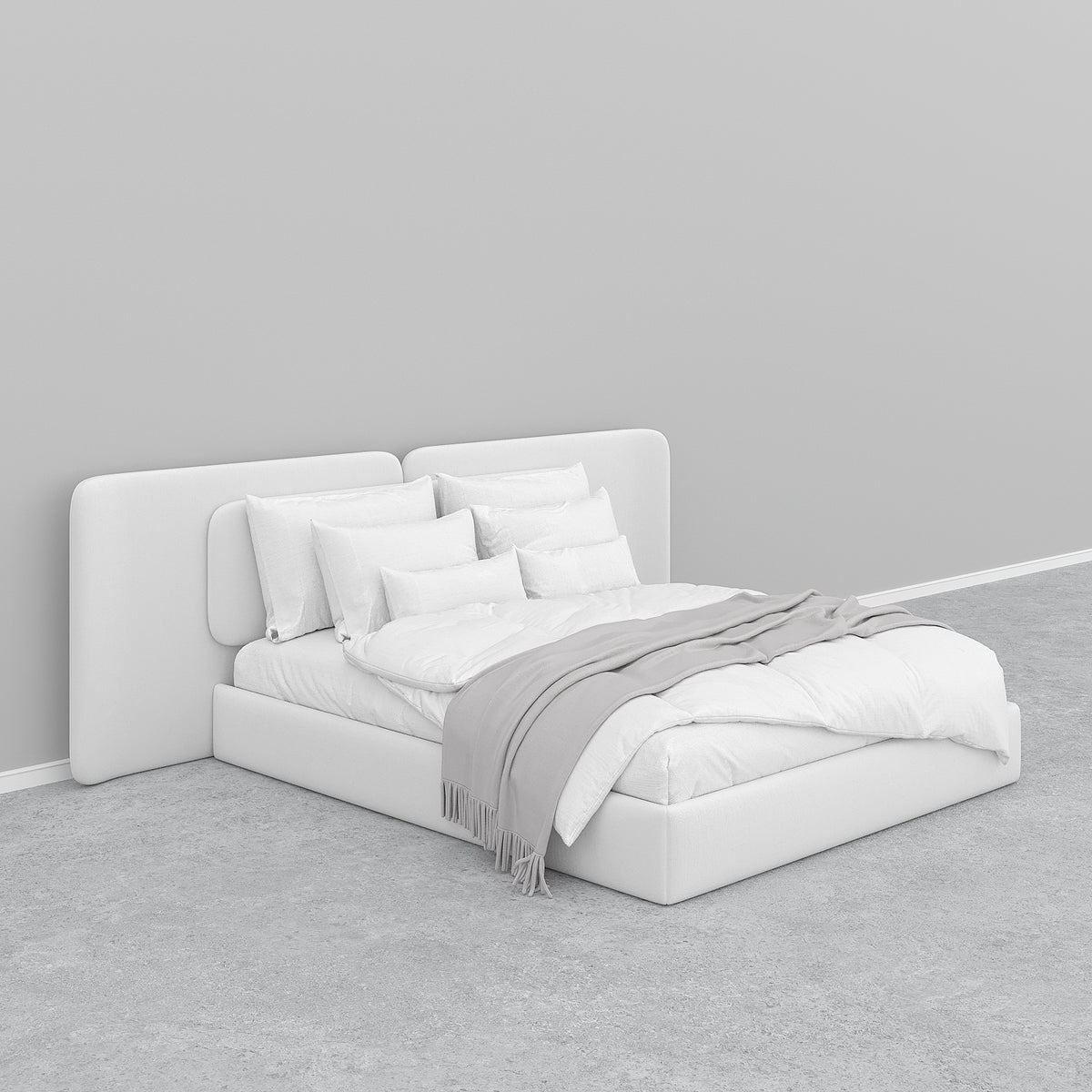 MAPLE HOME Custom Upholstered Bed Frame ¨C Modern Style with Leather/Velvet/Fabric Options