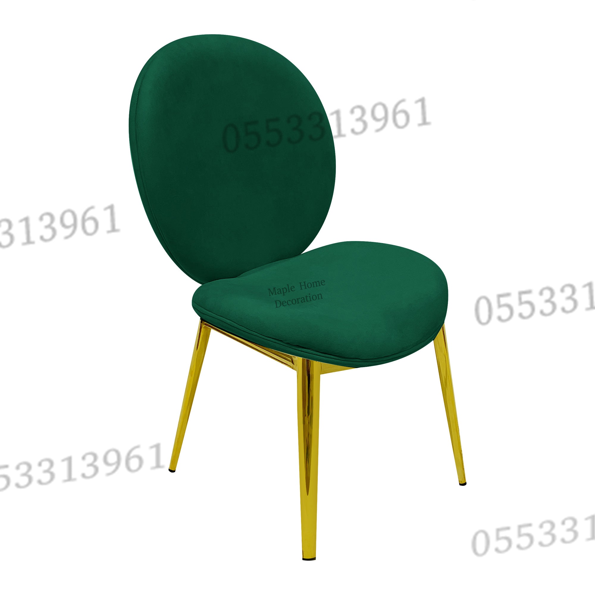 Dining Chairs Velvet Cushion Seat Chair Stainless Steel Golden Legs Dining Room Chair