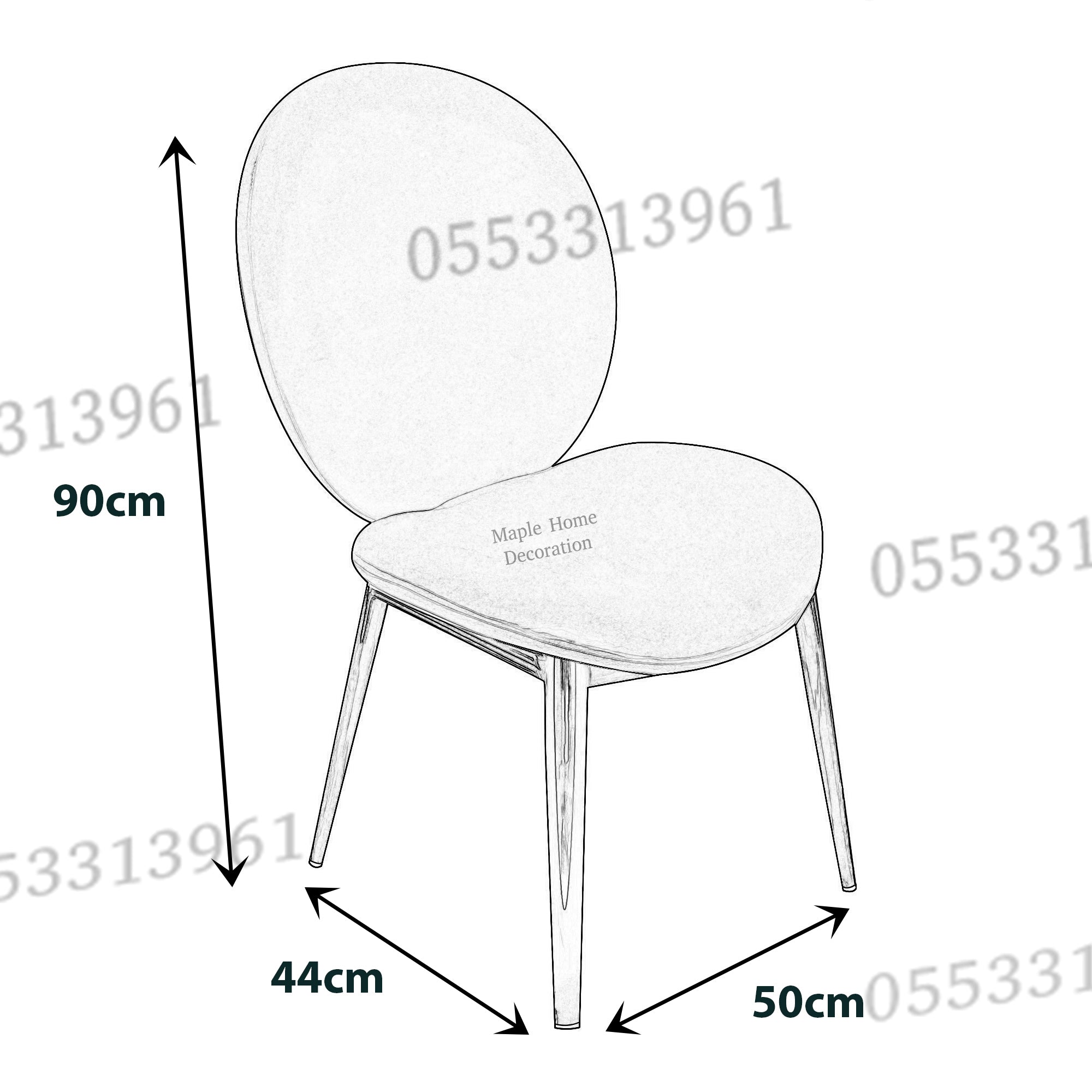 Dining Chairs Velvet Cushion Seat Chair Stainless Steel Golden Legs Dining Room Chair