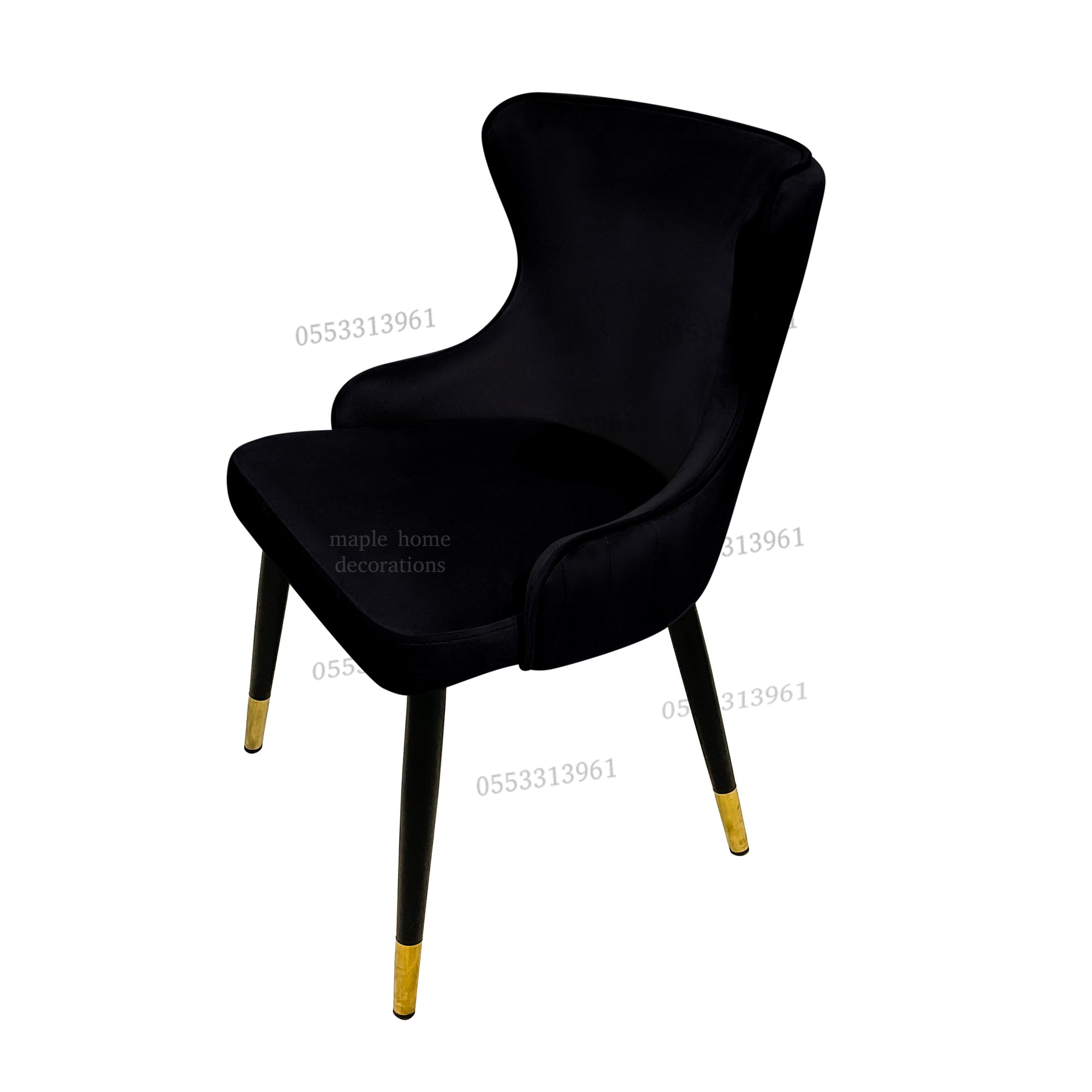 Dining Chairs Velvet Cushion Seat Chair Stainless Steel Golden Legs Dining Room Chair