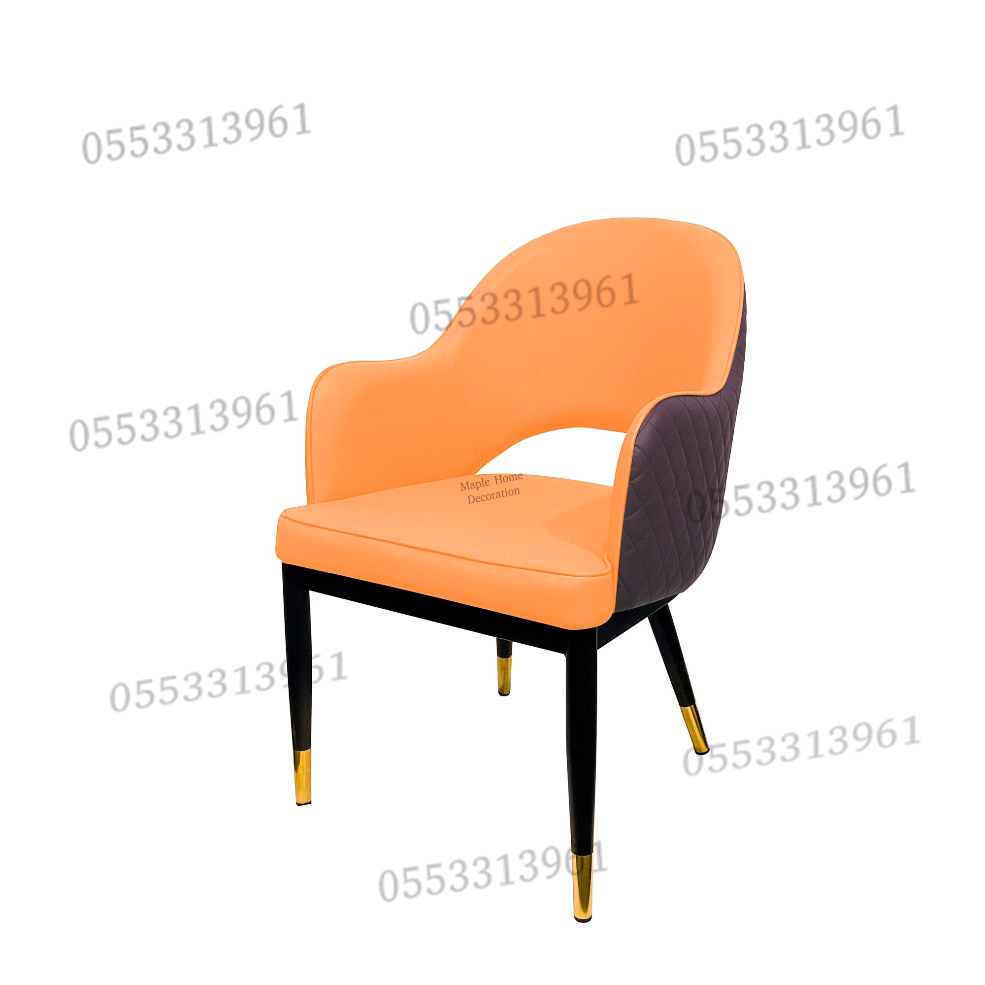 Dining Chairs Velvet Cushion Seat Chair Stainless Steel Golden Legs Dining Room Chair