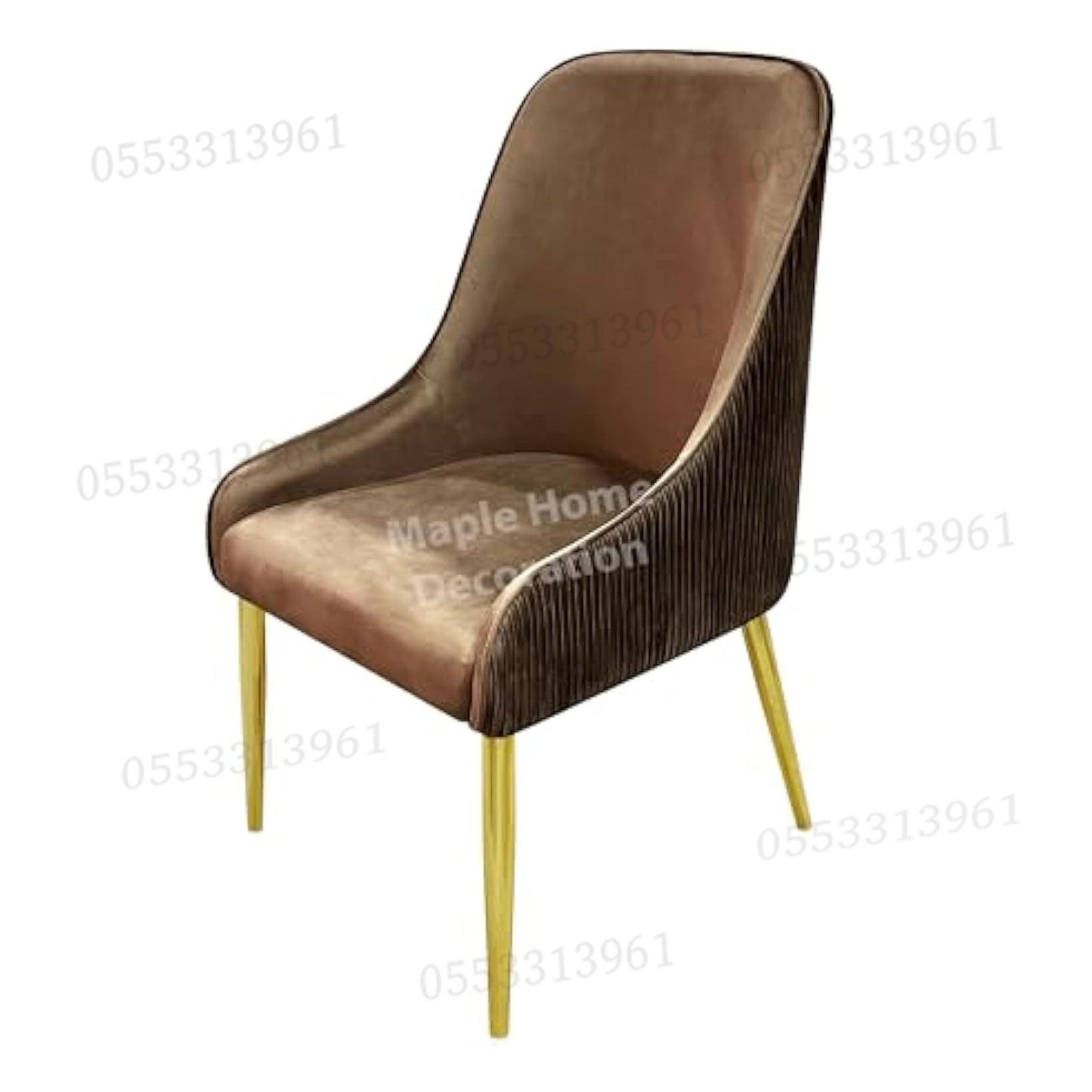 Dining Chairs Velvet Cushion Seat Chair Stainless Steel Golden Legs Dining Room Chair