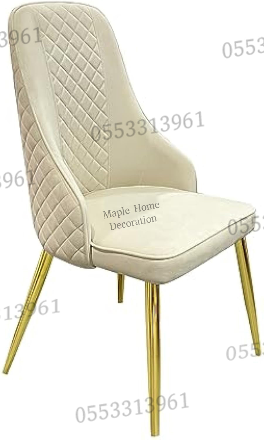 Dining Chairs Velvet Cushion Seat Chair Stainless Steel Golden Legs Dining Room Chair