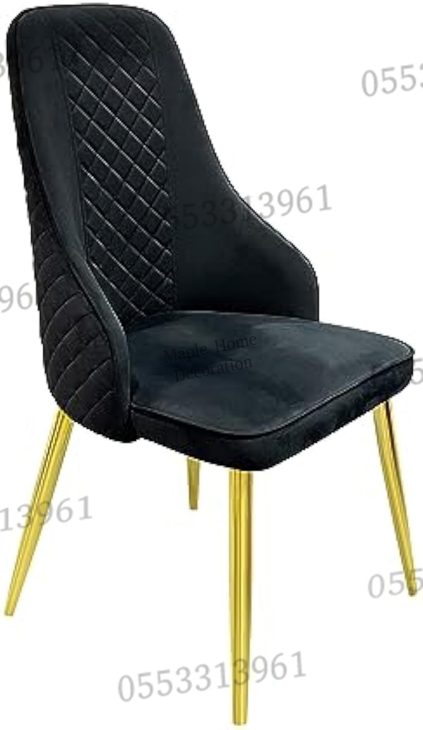 Dining Chairs Velvet Cushion Seat Chair Stainless Steel Golden Legs Dining Room Chair