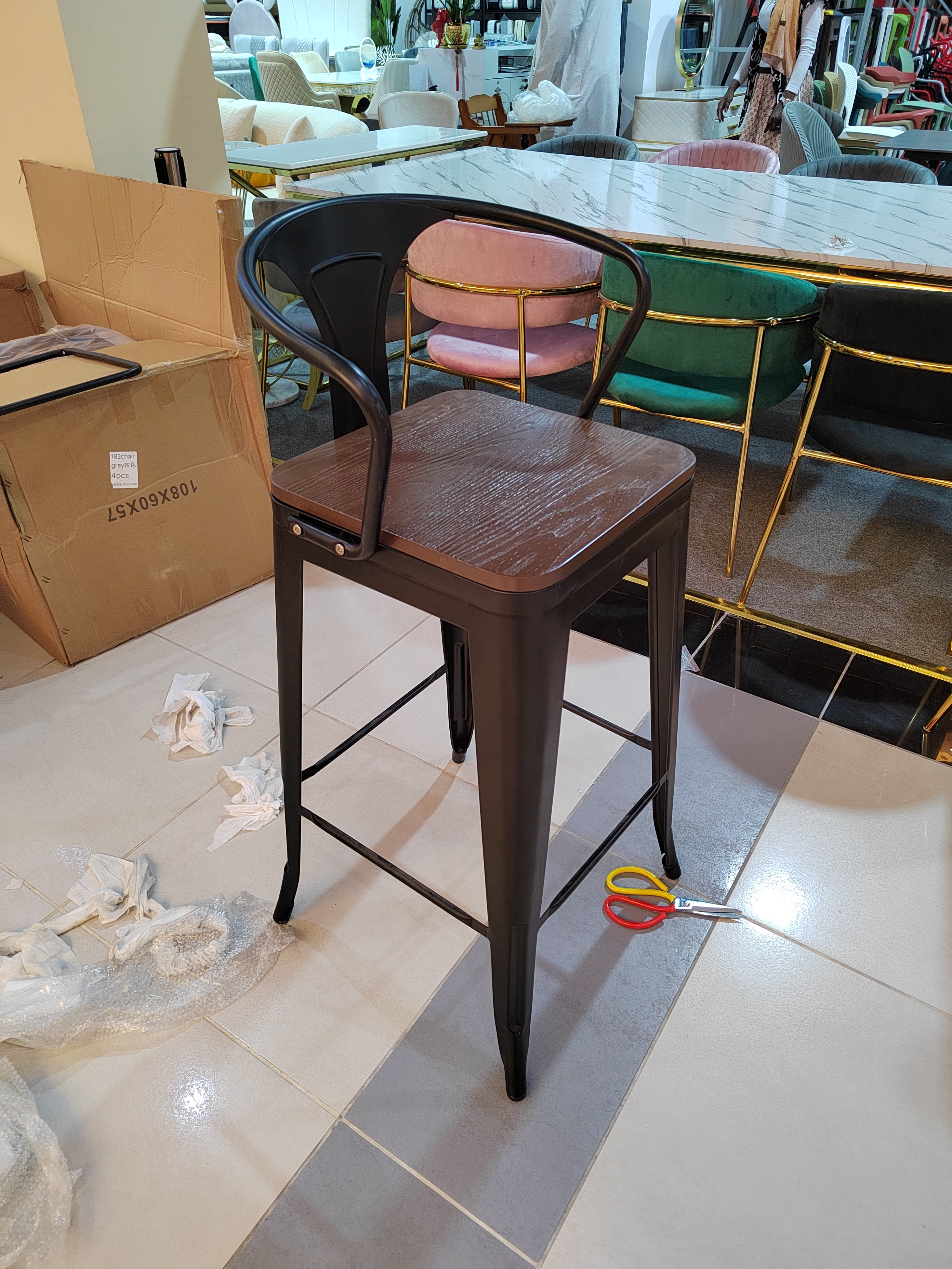 High Bar Stool 75cm Legs Stable Stylish Seating
