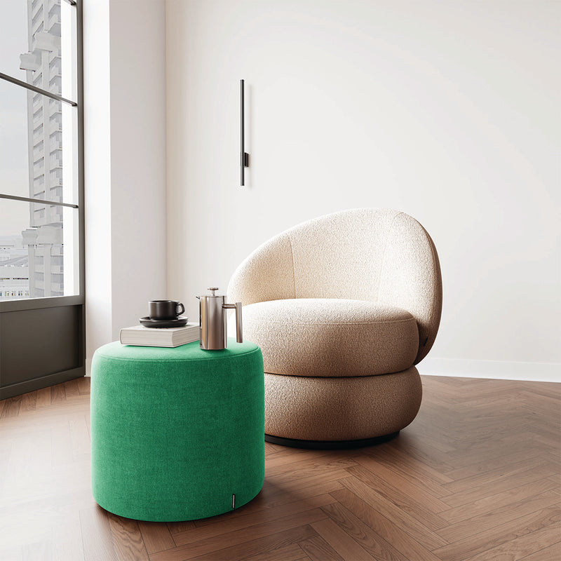 Custom Barrel-Shaped Ottoman-Stylish Sofa Companion with Storage/Standard Options & Premium Fabric Choices