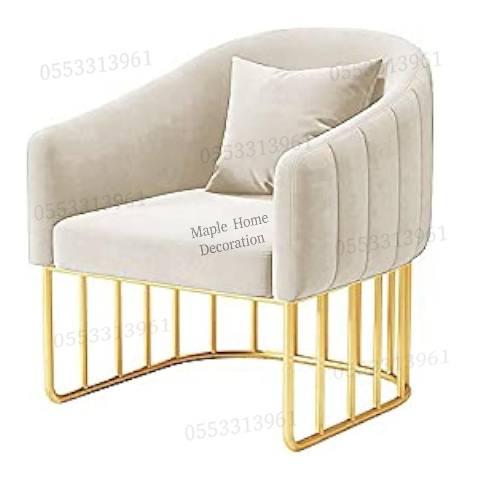 Dining Chairs Velvet Cushion Seat Chair Stainless Steel Golden Legs Dining Room Chair