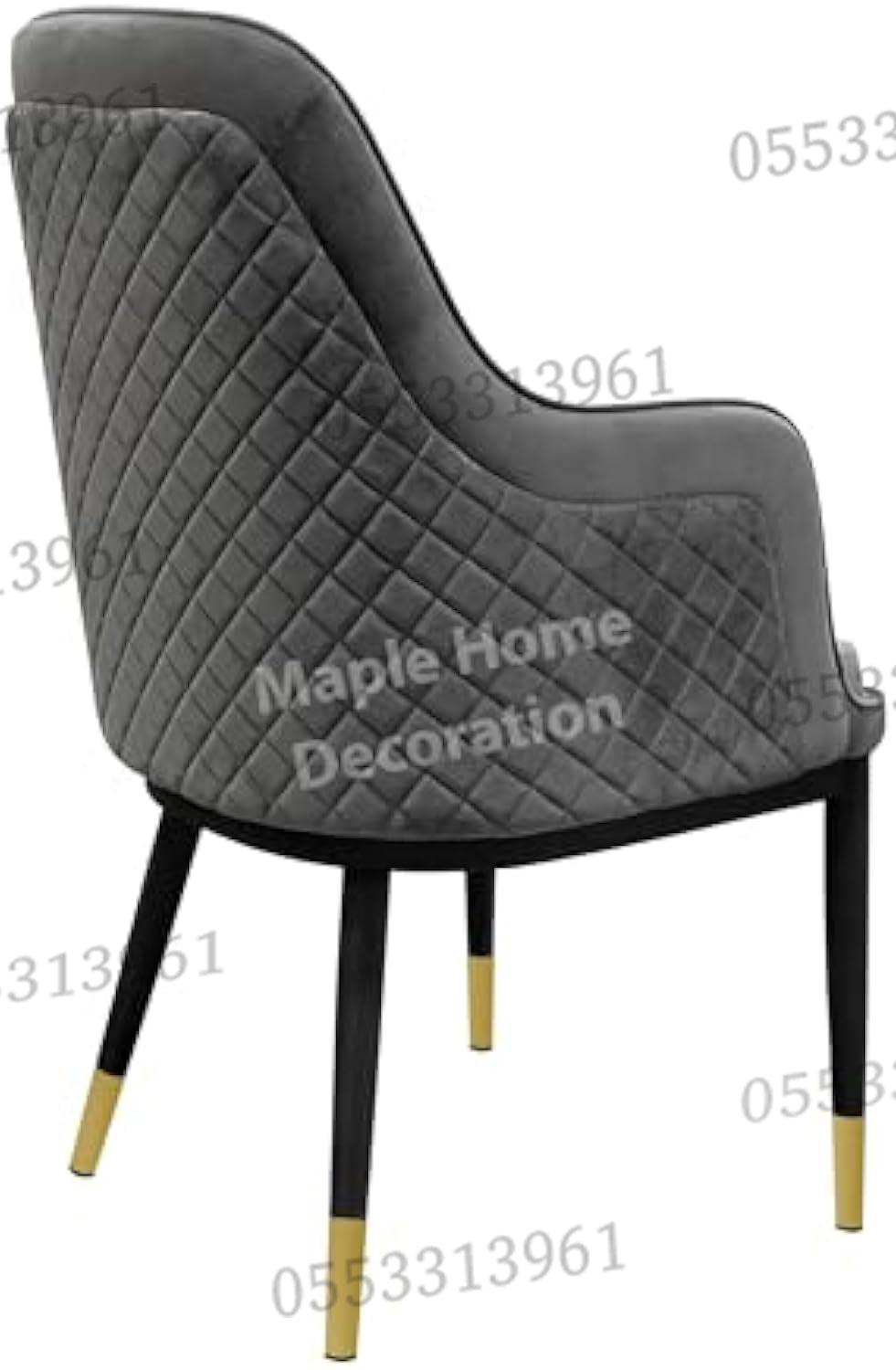 Dining Chairs Velvet Cushion Seat Chair Stainless Steel Golden Legs Dining Room Chair