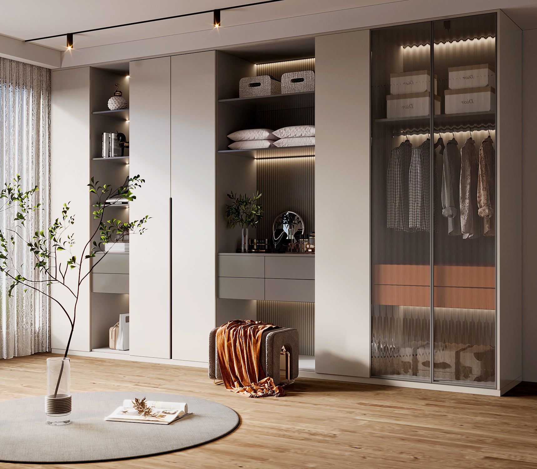 Custom Wardrobe Tailored Storage Solution for Bedrooms Walk In Closets?