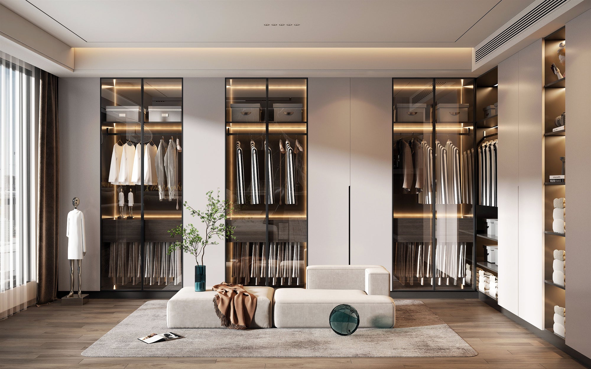 Custom Wardrobe Tailored Storage Solution for Bedrooms Walk In Closets?