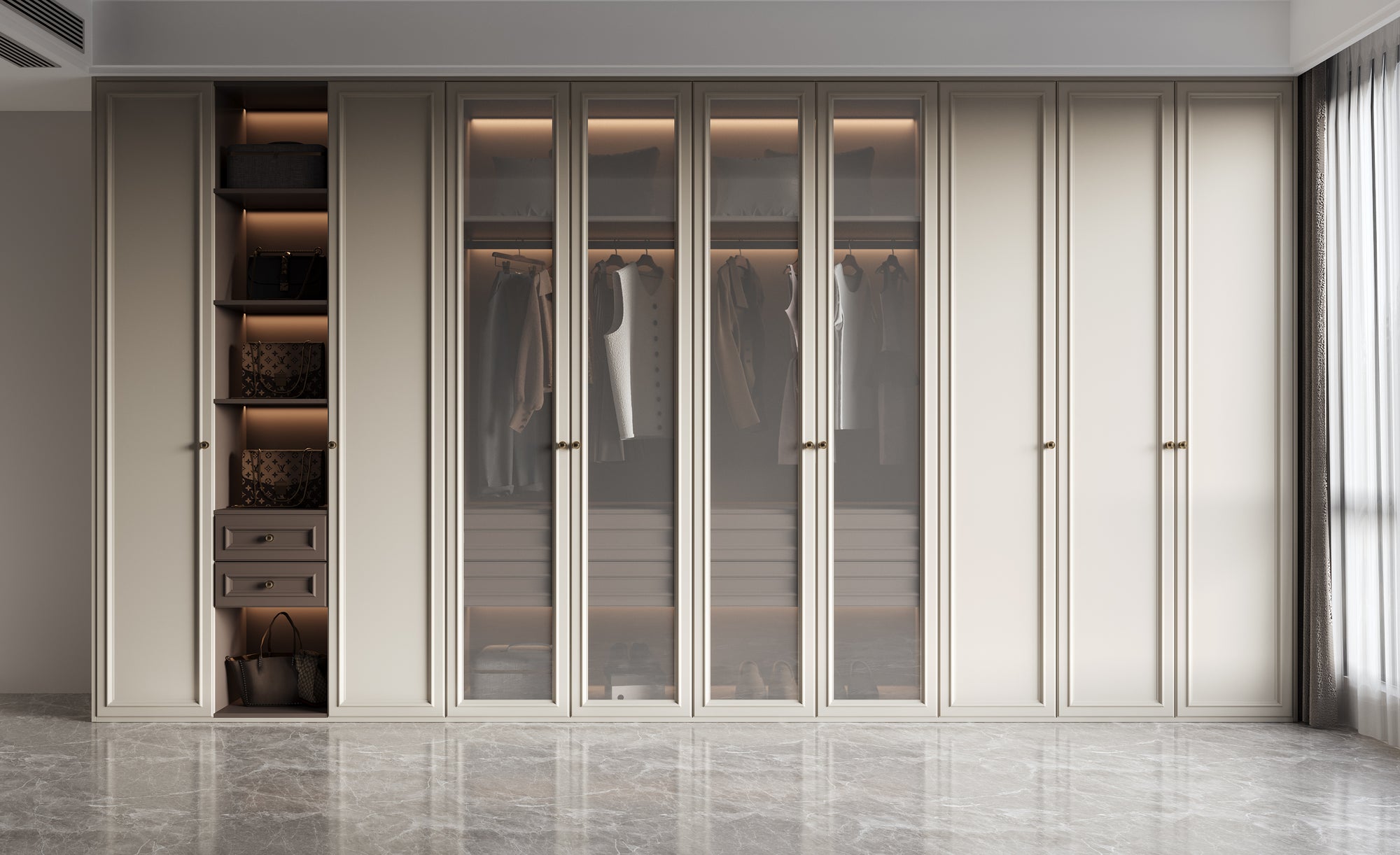 Custom Wardrobe Tailored Storage Solution for Bedrooms Walk In Closets?