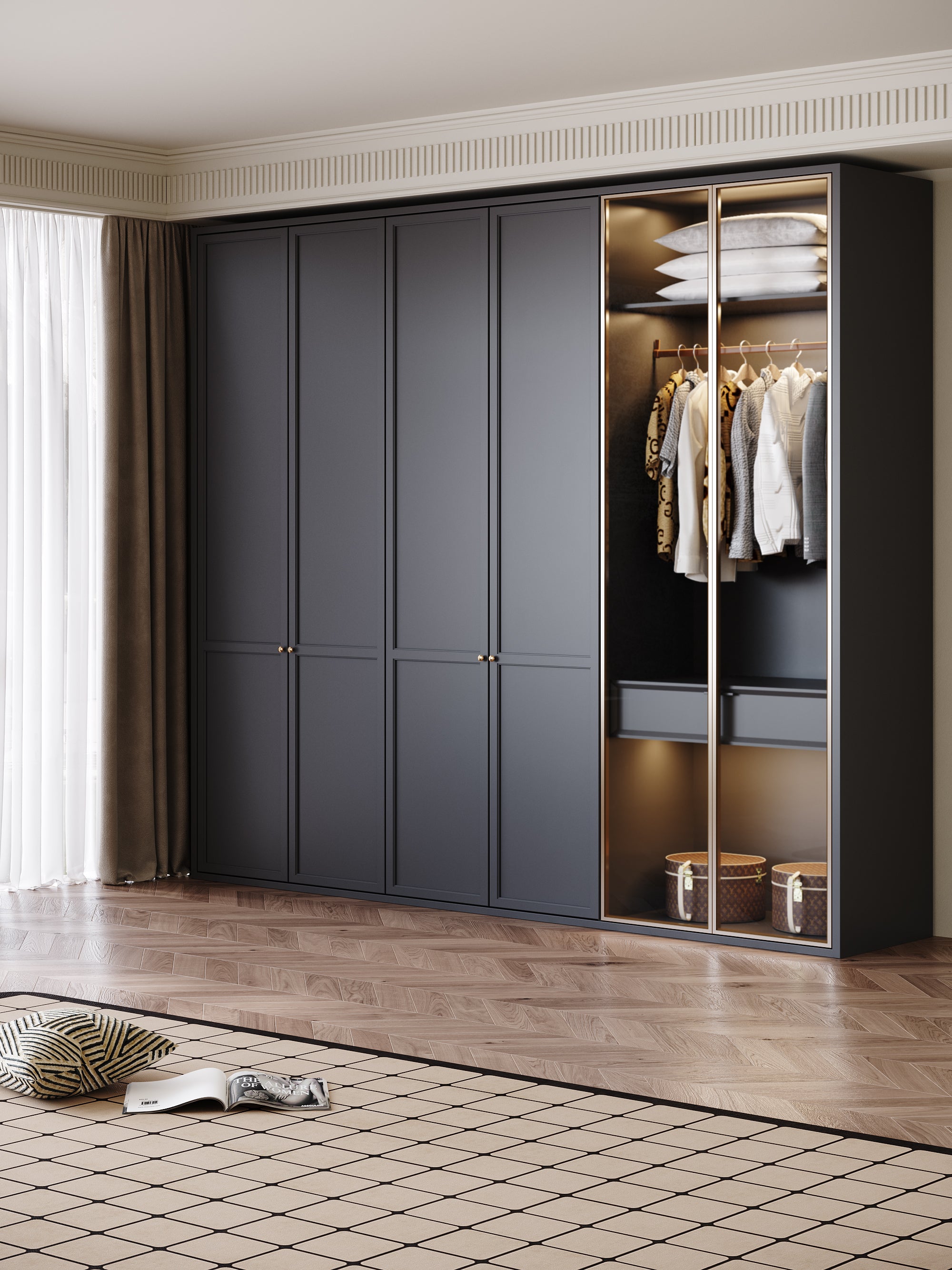 Custom Wardrobe Tailored Storage Solution for Bedrooms Walk In Closets?