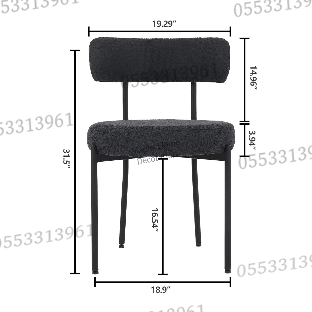 Dining Chairs Velvet Cushion Seat Chair Stainless Steel Golden Legs Dining Room Chair