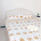Bed Frame Velvet Fabric Platform Bed Thick Padded Headboard Premium Wooden Frame Bedroom