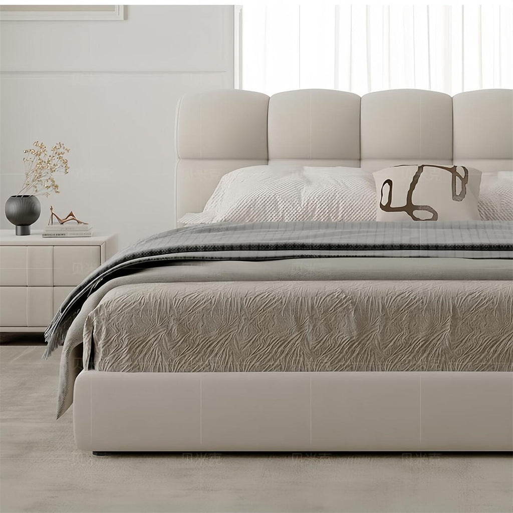 Bed Frame Velvet Fabric Platform Bed Thick Padded Headboard Premium Wooden Frame Bedroom Apartments Furniture