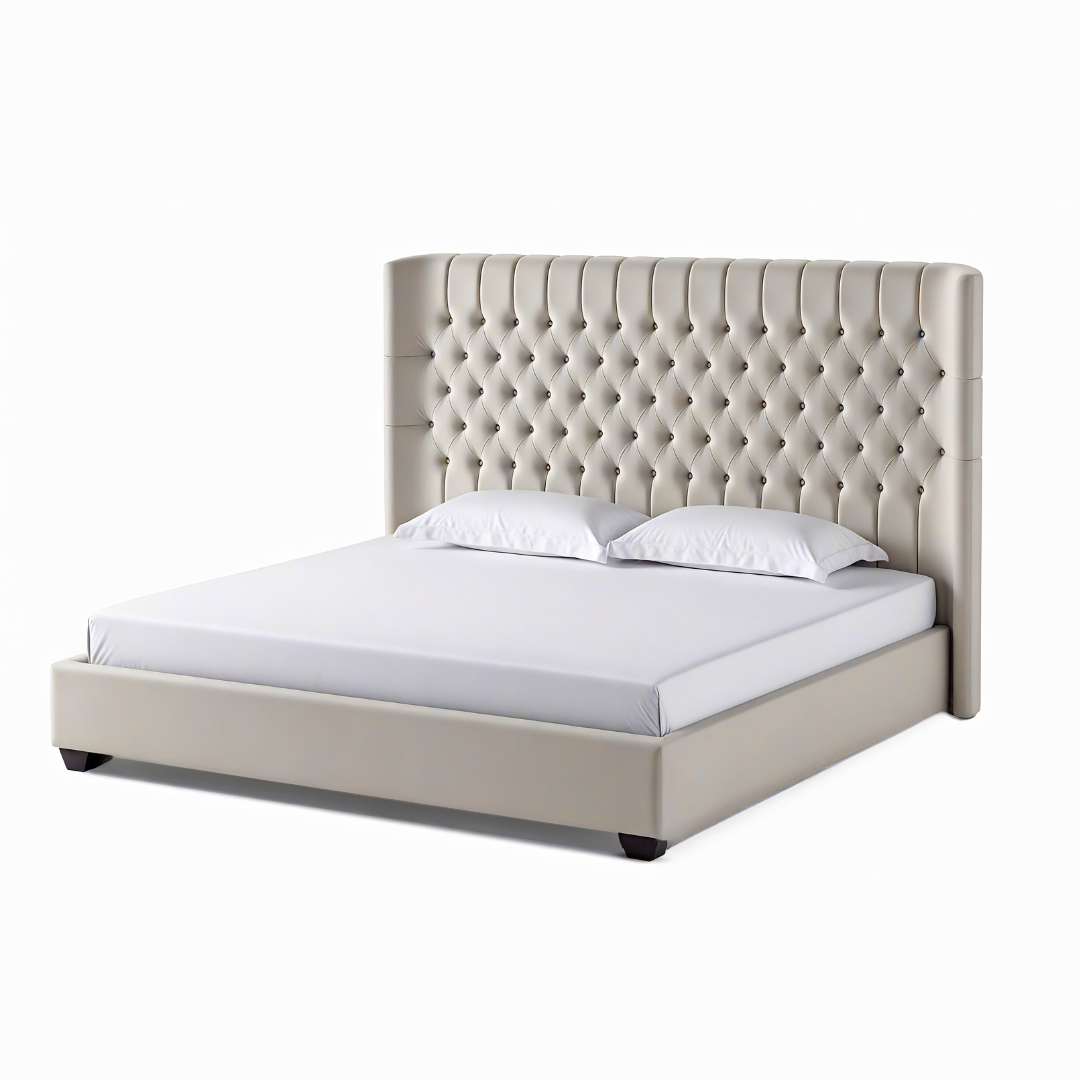MAPLE HOME DECORATION Chesterfield Upholstered Bed Frame - Custom Sizes