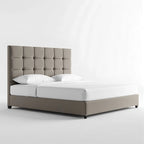 MAPLE HOME DECORATION Custom Upholstered Platform Bed Frame - Classic Modern Style