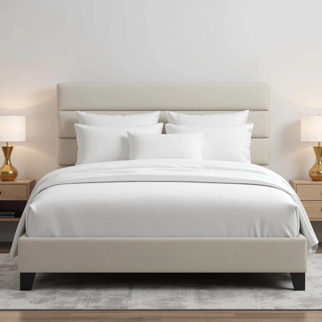 MAPLE HOME DECORATION Sleek Modern Upholstered Bed Frame - Custom Sizes