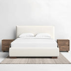 MAPLE HOME DECORATION Boucle Upholstered Bed Frame - Custom Sizes