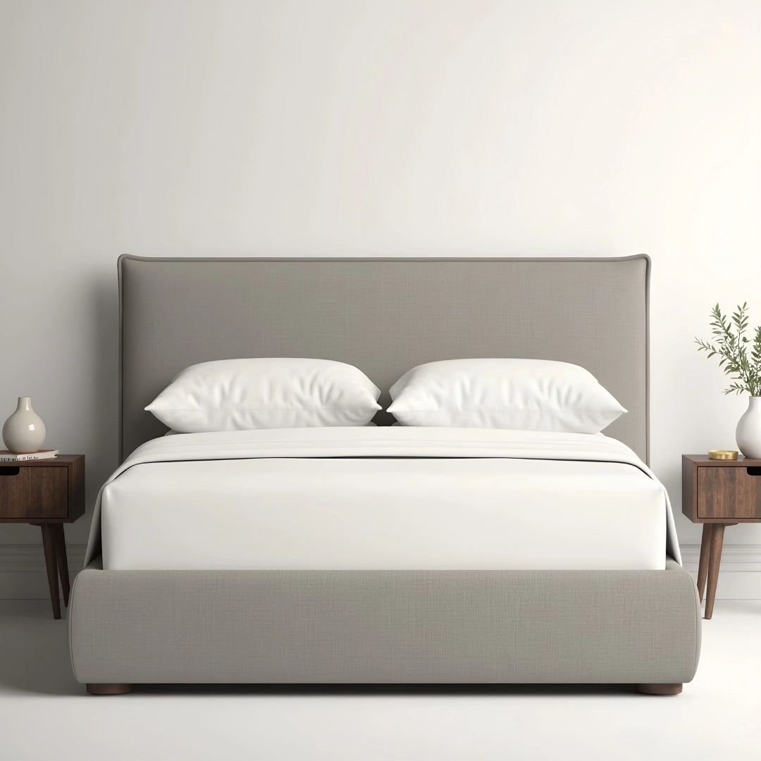 MAPLE HOME DECORATION Boucle Upholstered Bed Frame - Custom Sizes