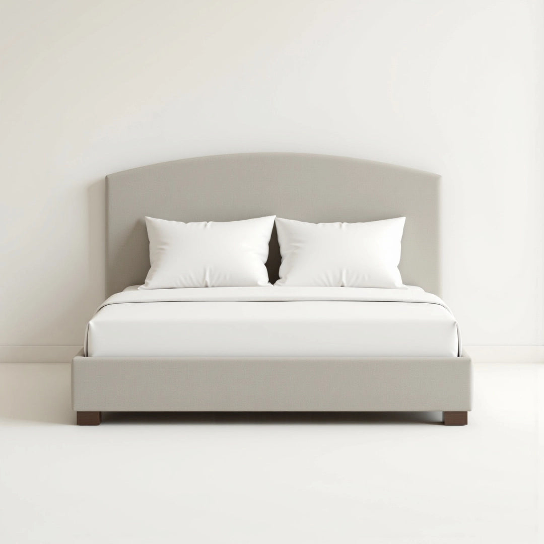 MAPLE HOME DECORATION Boston Curved Upholstered Bed Frame - Custom Sizes