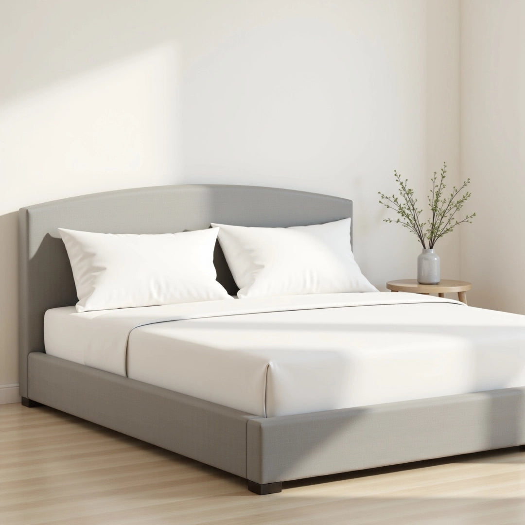 MAPLE HOME DECORATION Boston Curved Upholstered Bed Frame - Custom Sizes