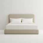 MAPLE HOME DECORATION Mila Rounded Headboard Upholstered Bed Frame - Custom Sizes