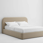 MAPLE HOME DECORATION Mila Rounded Headboard Upholstered Bed Frame - Custom Sizes