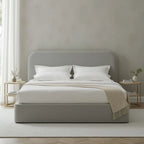 MAPLE HOME DECORATION Mila Rounded Headboard Upholstered Bed Frame - Custom Sizes