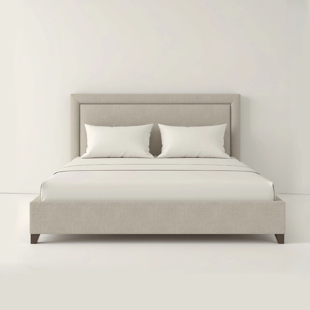 MAPLE HOME DECORATION Tony Structured Upholstered Bed Frame - Custom Sizes