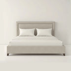 MAPLE HOME DECORATION Tony Structured Upholstered Bed Frame - Custom Sizes