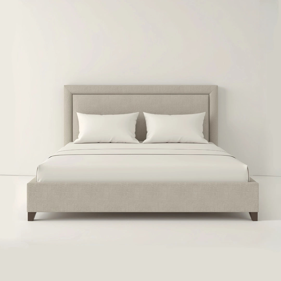 MAPLE HOME DECORATION Tony Structured Upholstered Bed Frame - Custom Sizes
