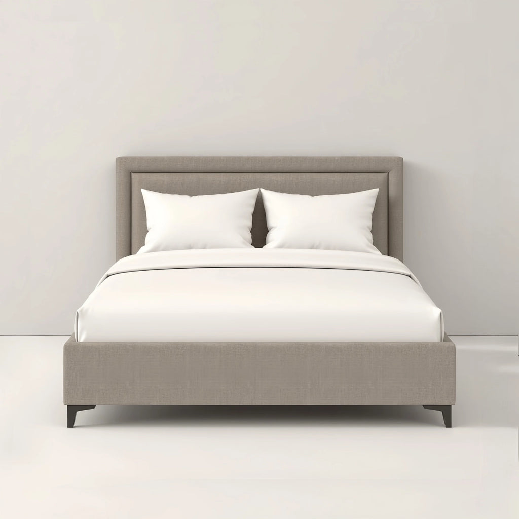 MAPLE HOME DECORATION Tony Structured Upholstered Bed Frame - Custom Sizes