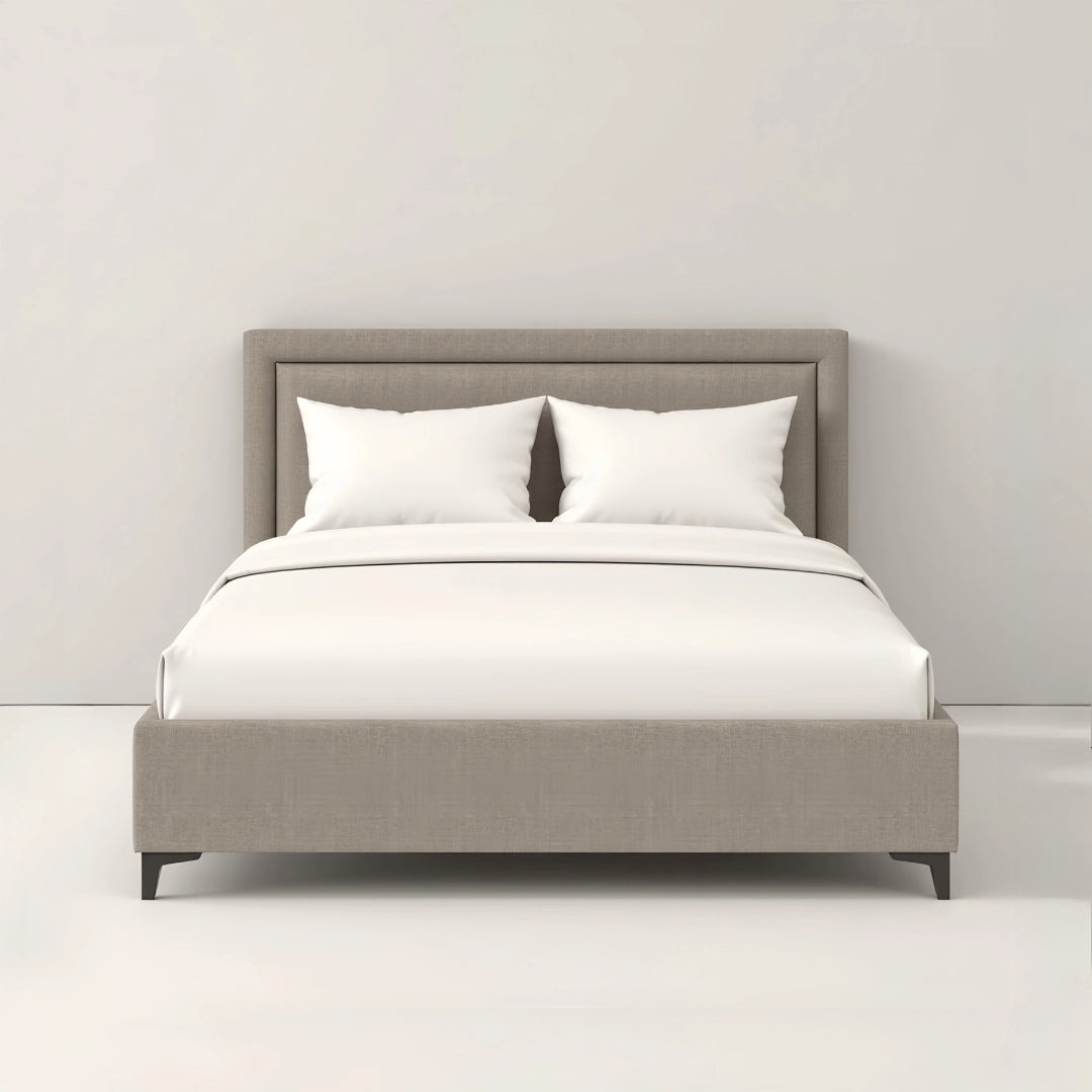 MAPLE HOME DECORATION Tony Structured Upholstered Bed Frame - Custom Sizes