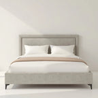 MAPLE HOME DECORATION Tony Structured Upholstered Bed Frame - Custom Sizes