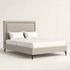 MAPLE HOME DECORATION Tony Structured Upholstered Bed Frame - Custom Sizes
