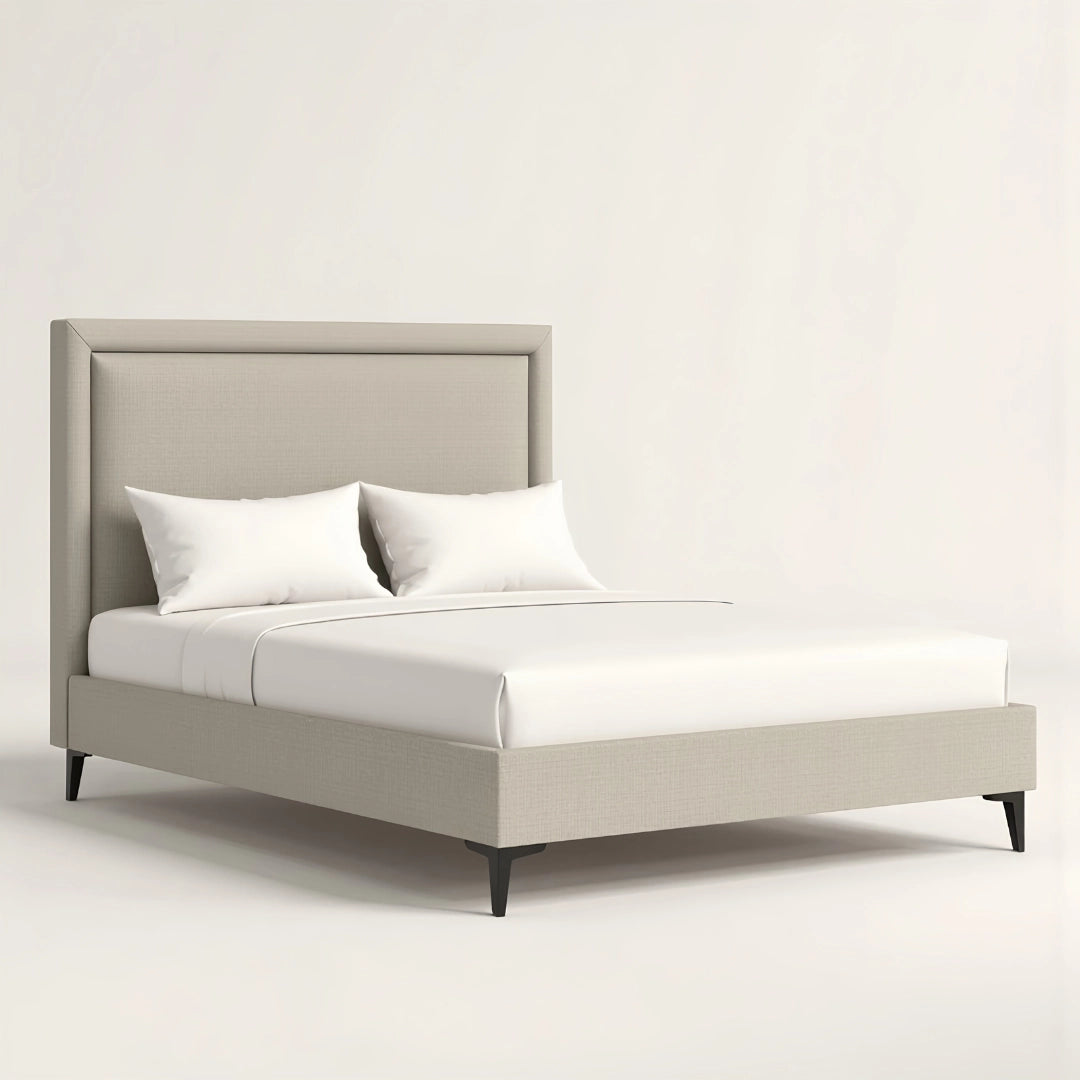 MAPLE HOME DECORATION Tony Structured Upholstered Bed Frame - Custom Sizes