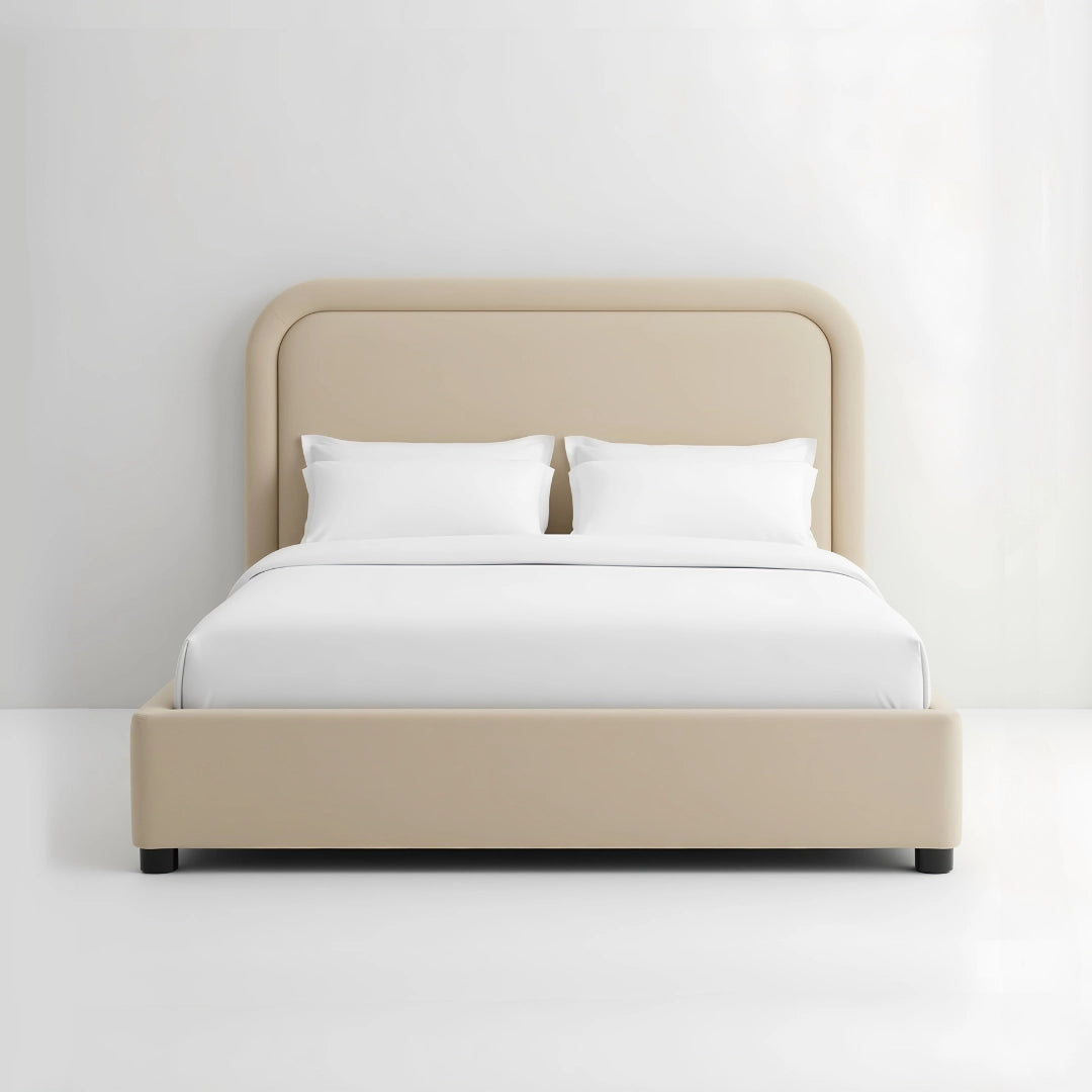 MAPLE HOME DECORATION Dune Structured Upholstered Bed Frame - Custom Sizes