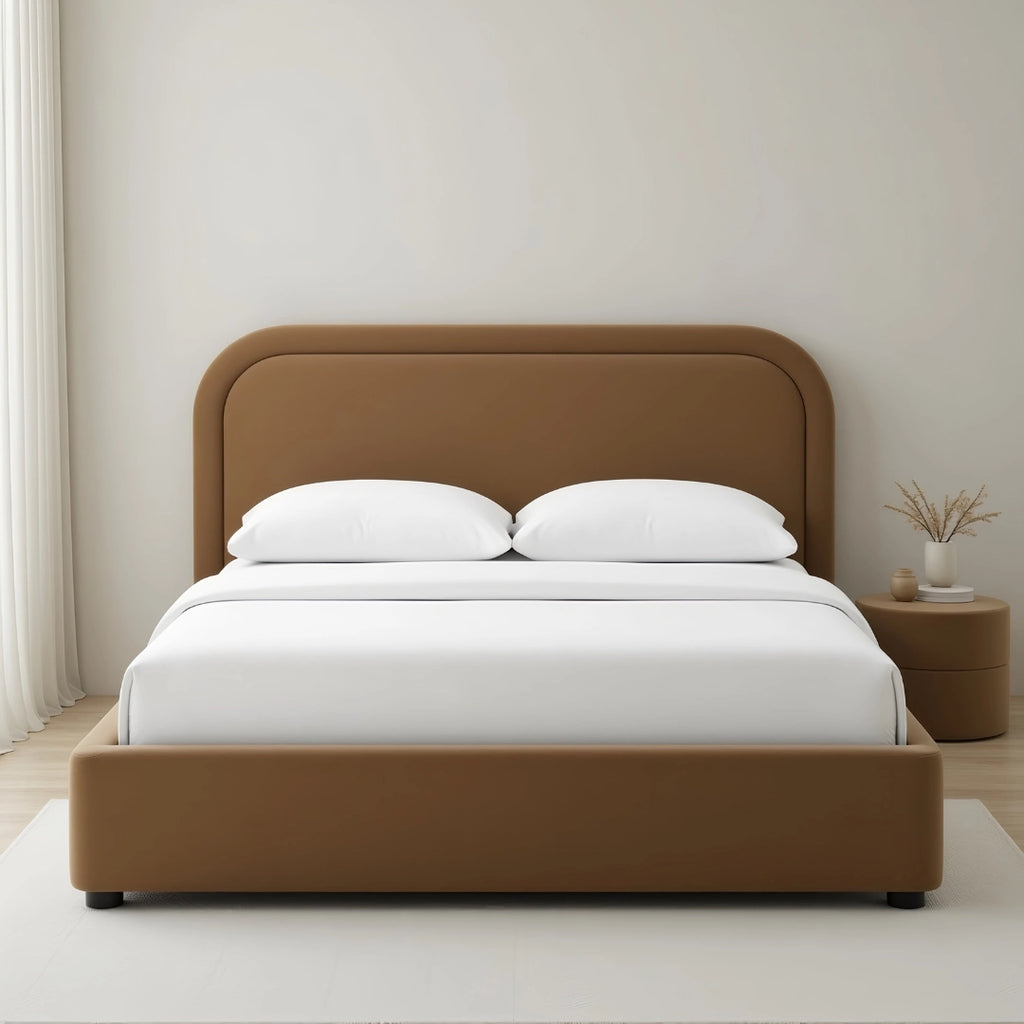 MAPLE HOME DECORATION Dune Structured Upholstered Bed Frame - Custom Sizes