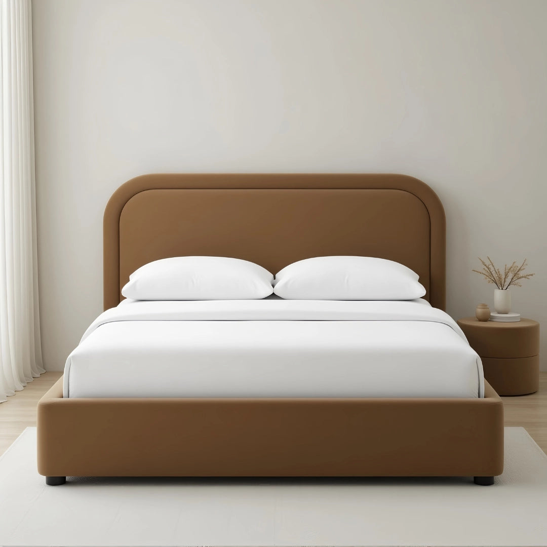 MAPLE HOME DECORATION Dune Structured Upholstered Bed Frame - Custom Sizes