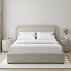 MAPLE HOME DECORATION Dune Structured Upholstered Bed Frame - Custom Sizes