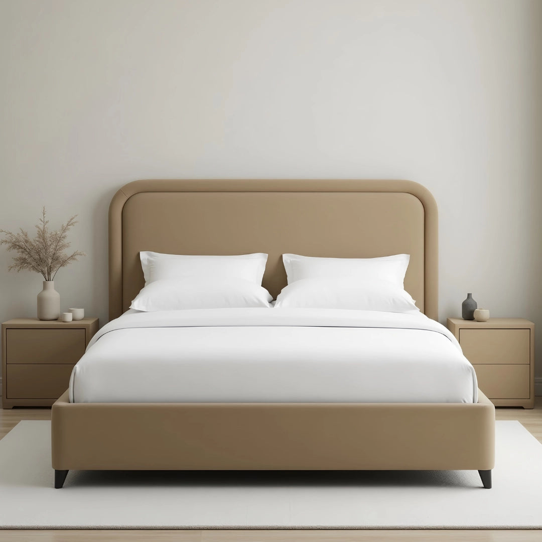 MAPLE HOME DECORATION Dune Structured Upholstered Bed Frame - Custom Sizes