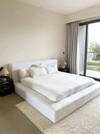 MAPLE HOME DECORATION Linen Cloud Upholstered Bed Frame - Custom Sizes