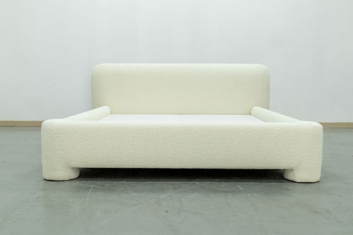 MAPLE HOME DECORATION Chunky Boucle Upholstered Bed Frame - Custom Sizes