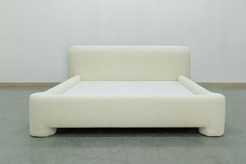MAPLE HOME DECORATION Chunky Boucle Upholstered Bed Frame - Custom Sizes