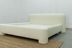 MAPLE HOME DECORATION Chunky Boucle Upholstered Bed Frame - Custom Sizes