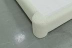 MAPLE HOME DECORATION Chunky Boucle Upholstered Bed Frame - Custom Sizes