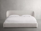 MAPLE HOME DECORATION Curved Headboard Upholstered Bed - Custom Sizes