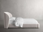 MAPLE HOME DECORATION Curved Headboard Upholstered Bed - Custom Sizes