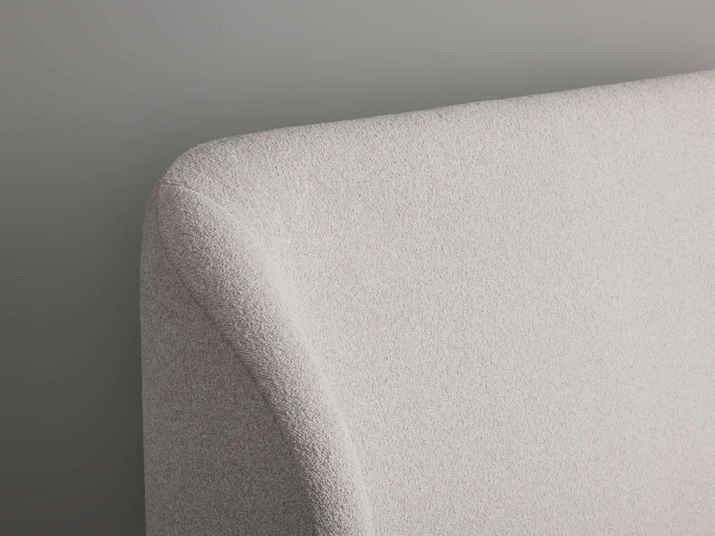 MAPLE HOME DECORATION Curved Headboard Upholstered Bed - Custom Sizes
